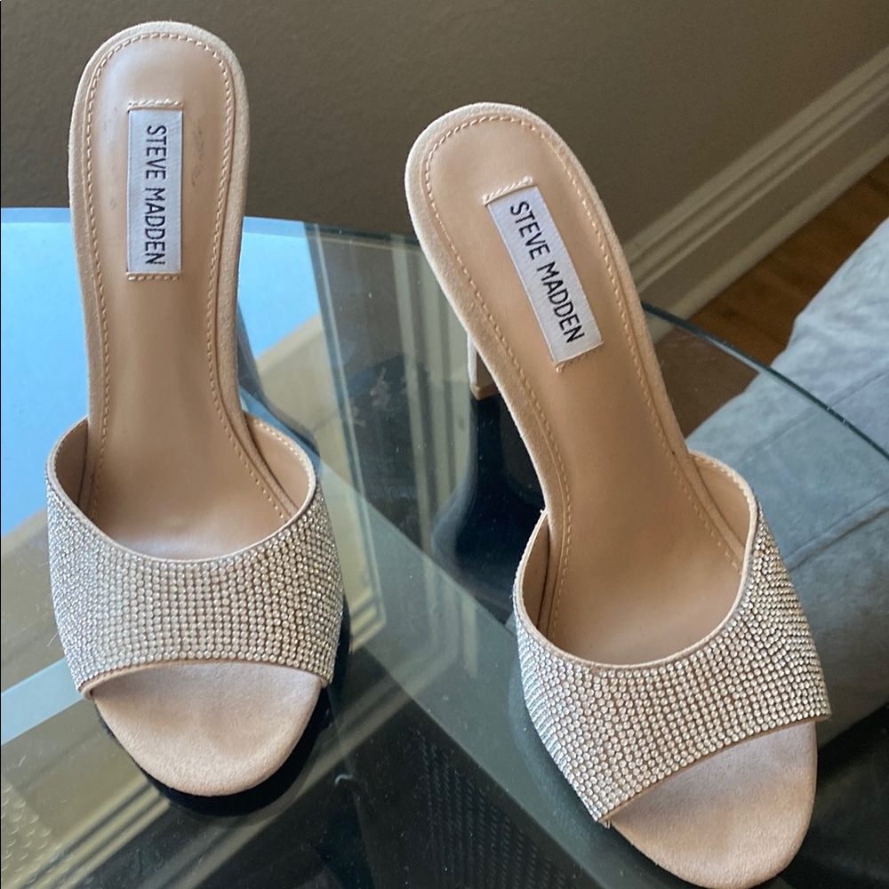 Steve Madden Tan Rhinestone Women's Heels